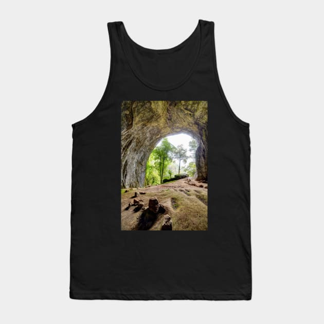 Inside view from Meziad cave in Apuseni mountains Tank Top by naturalis